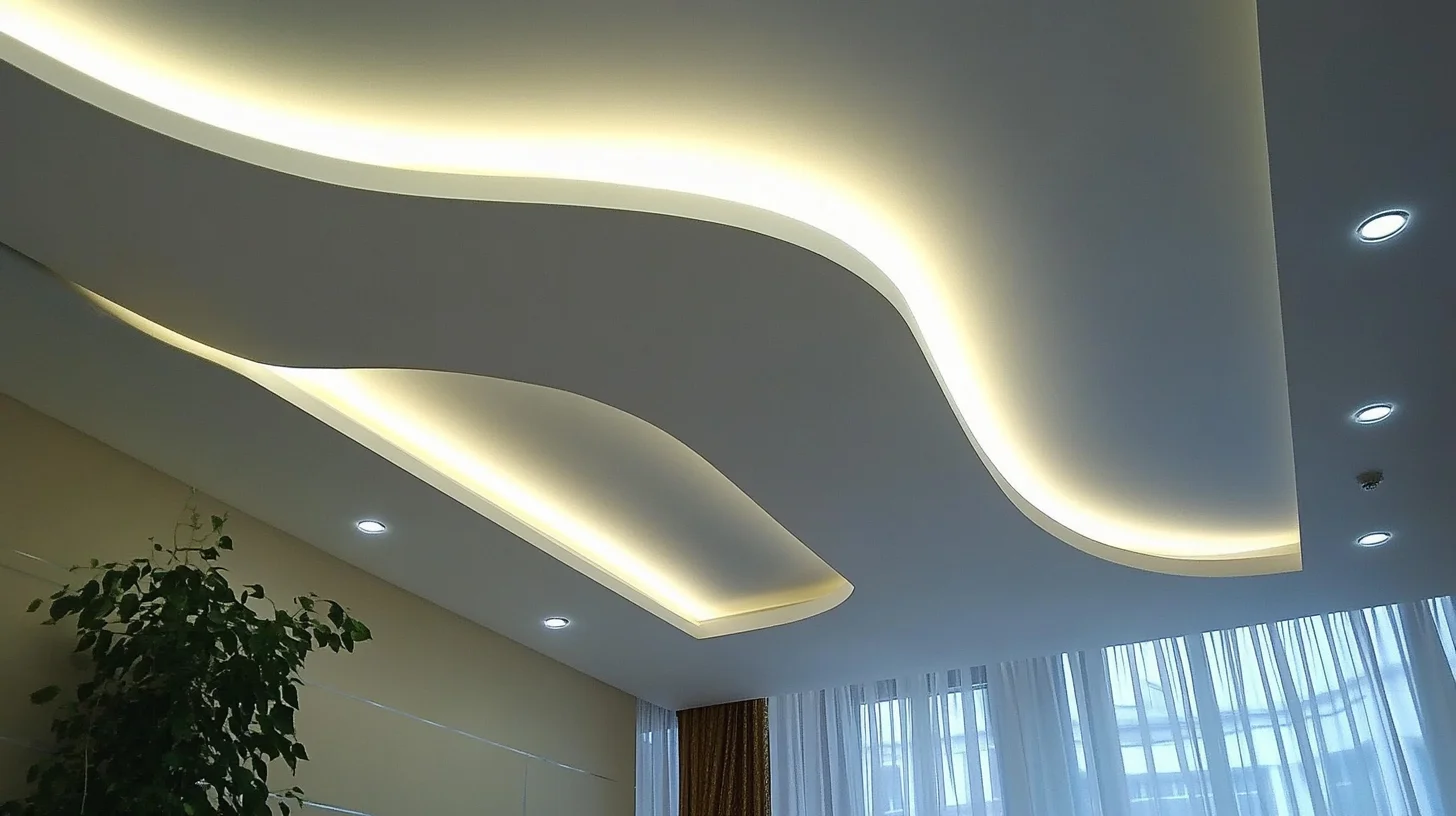 Curved plaster bulkhead ceiling