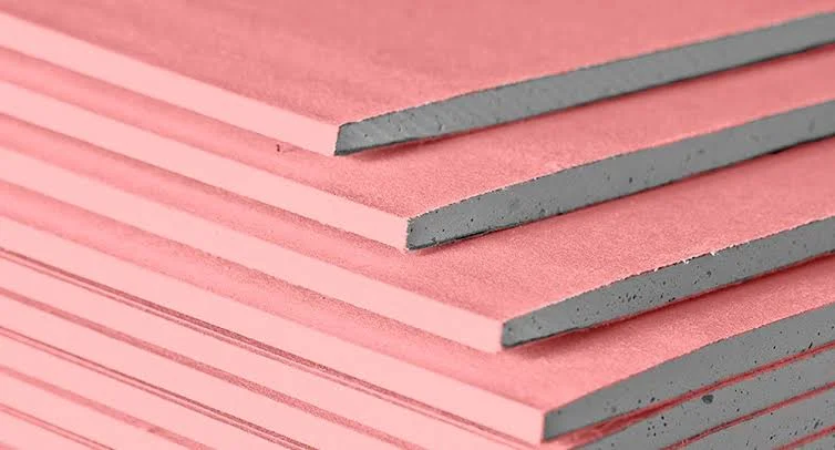 Fire rated plasterboard installation