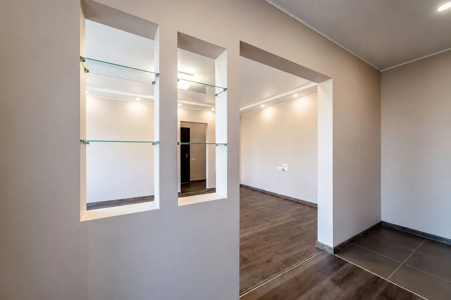 office Partition Walls Finished plaster partition wall
