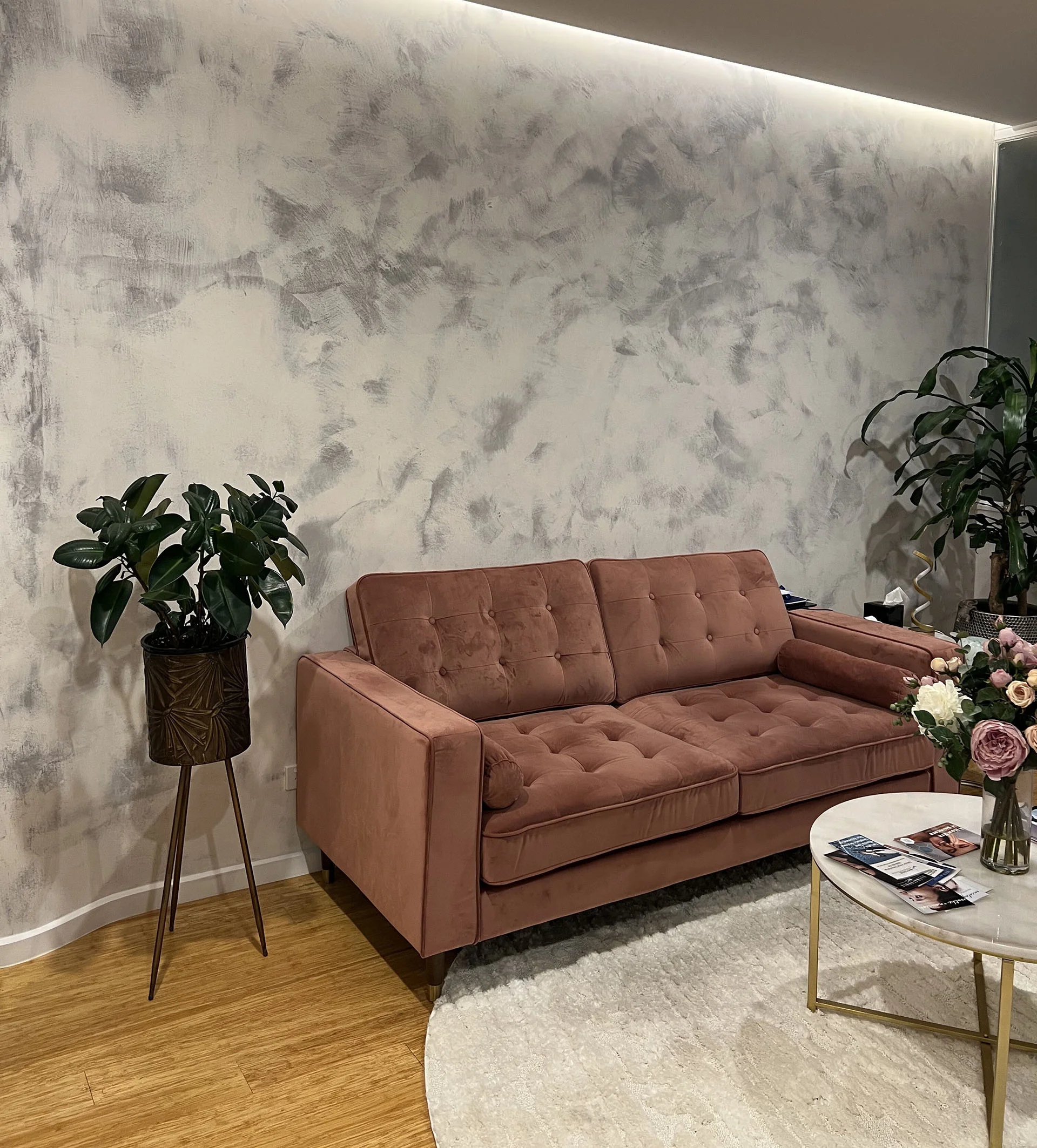 Venetian plaster feature wall