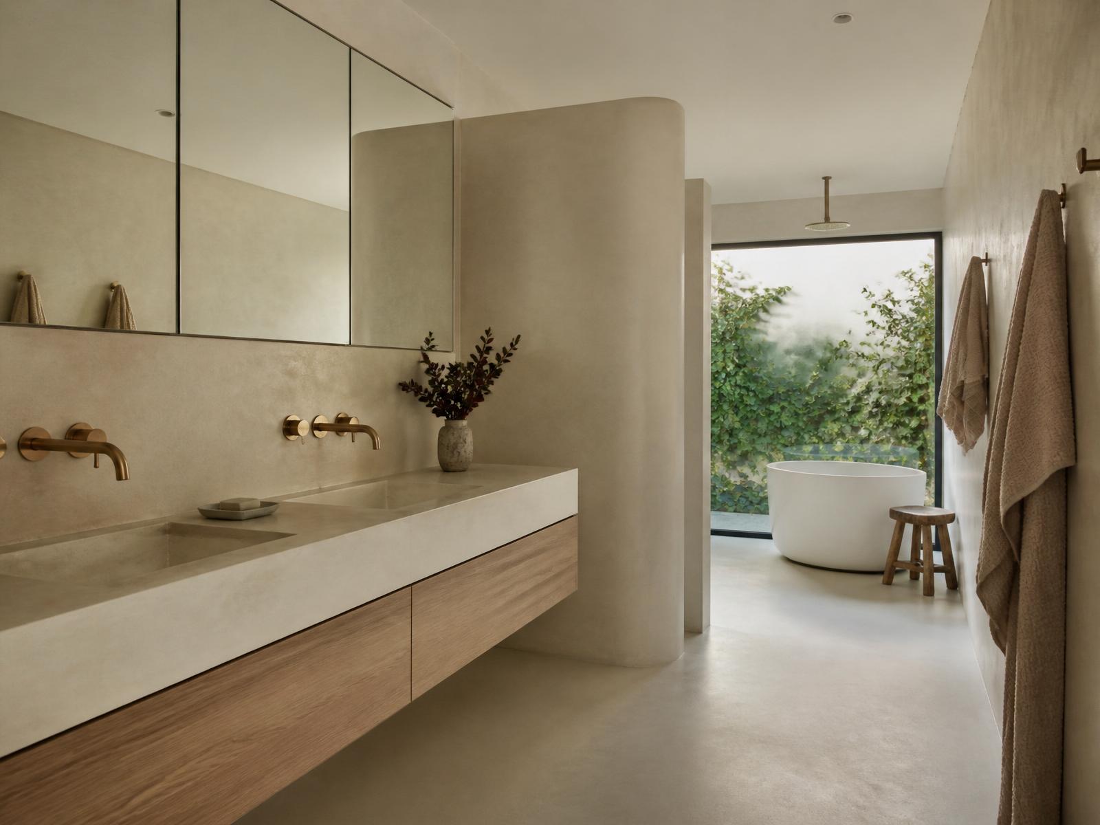 bath areas Modern microcement bathroom
